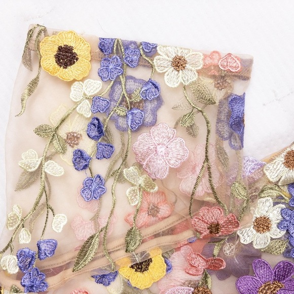 Anthropologie Dolan Blouse Womens Medium Multicolor Floral Embroidered Boho Top - Picture 6 of 6